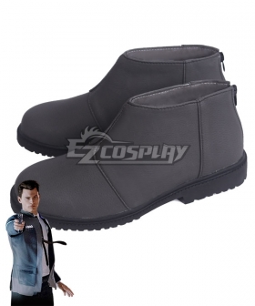 Detroit: Become Human Connor Black Grey Cosplay Shoes