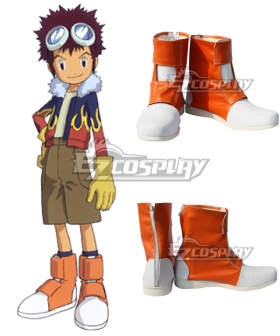 Digimon Adventure 2 Motomiya Daisuke Orange Cosplay Shoes