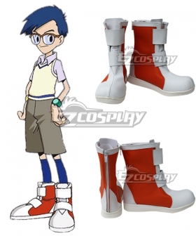 Digimon Adventure  Joe Kido Red Cosplay Shoes