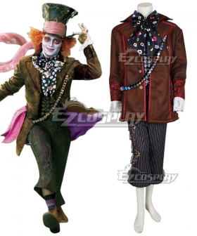 2016 Alice in Wonderland:Through the Looking Glass Mad Hatter Cosplay Costume - No Brooch