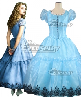 Alice in Wonderland Alice's Adventures in Wonderland Alice Kingsleigh Dress Cosplay Costume