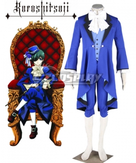 Black Butler Kuroshitsuji Ciel Phantomhive Blue Suit Cosplay Costume
