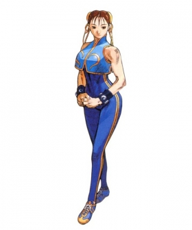 Street Fighter Chun Li Blue Cosplay Costume