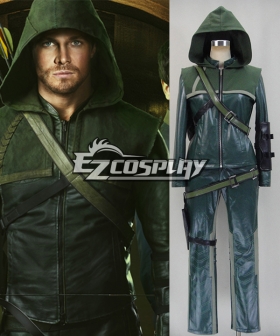 DC Comics Green Arrow Oliver Queen Leather Clothing Cosplay Costume