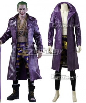 DC Batman Suicide Squad Task Force X Joker 2016 Movie Cosplay Costume