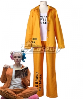 DC Suicide Squad Harley Quinn Prison Suit Cosplay Costume