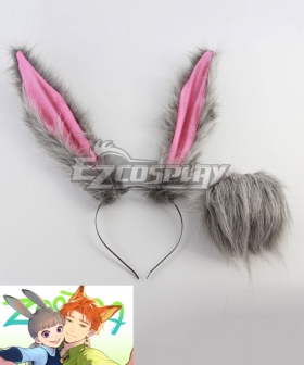 Disney Zootopia Officer Judy Hopps Ears and Tail Cosplay Accessory Prop
