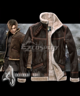Resident Evil 4 Leon Scott Kennedy Coat PU Cosplay Costume