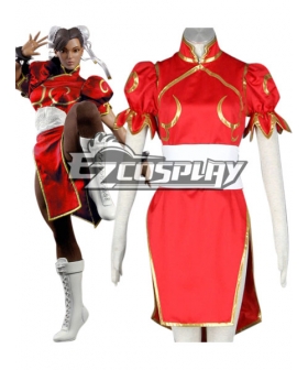 Street Fighter Chun Li red Cosplay Costume