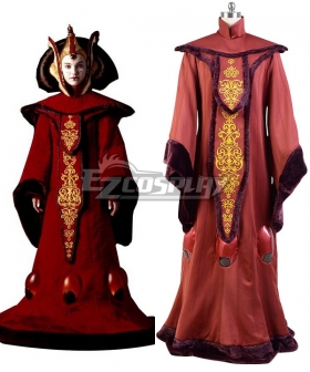 Star Wars The Phantom Menace Padme Amidala Queen Dress Halloween Cosplay Costume