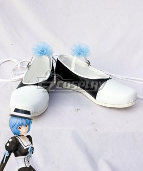 EVA Neon Genesis Evangelion Rei Ayanami White Black Blue Cosplay Shoes