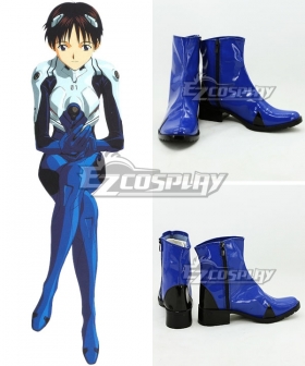 EVA Neon Genesis Evangelion Shinji Ikari Blue Cosplay Shoes