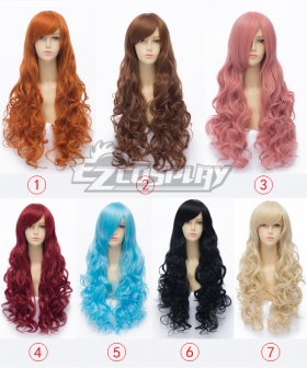 General Cosplay Multicolor Long Airy Curl Wigs Lolita 75cm Date A Live Yoshino Maid