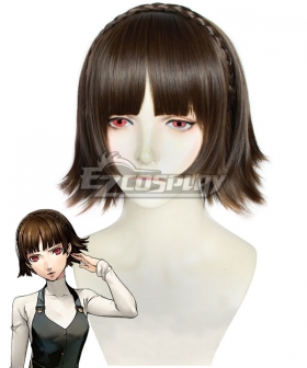 Persona 5 Makoto Niijima Brown Cosplay Wig - B Edition