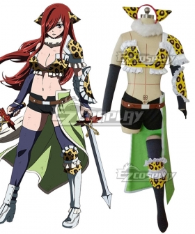 Fairy Tail: Dragon Cry Erza Scarlet Combat Clothing Cosplay Costume