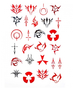 Fate Grand Order Fate Stay Night Fate Apocrypha Master Command Spell Tattoo Sticker Cosplay Accessory Prop