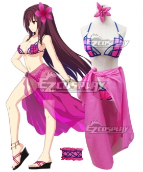 Fate Grand Order FGO Lancer Scathach Swimsuit Cosplay Costume
