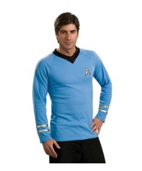 Star Trek Classic Blue Shirt Deluxe Adult Costume