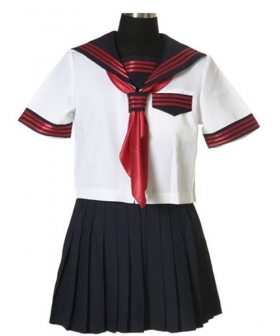 Black Skirt Short Sleeves Sailorl Uniform Cosplay Costume
