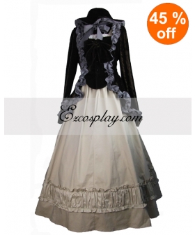 Black Coat and Gothic Lolita Dress
