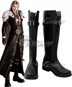 Final Fantasy VII Remake FF7 Sephiroth Black Shoes Cosplay Boots