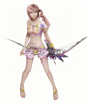 Final Fantasy XIII-2 FF13-2 Serah Farron DLC Swimsuit Cosplay Costume