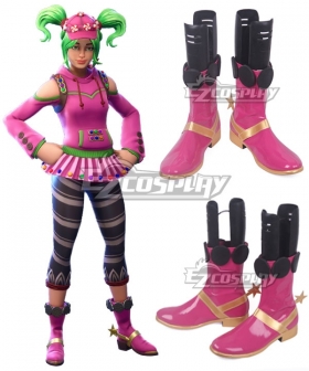 Fortnite Battle Royale Zoey Purple Shoes Cosplay Boots