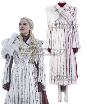 Game Of Thrones Season 8  Mother Of Dragons  Daenerys Targaryen White Cosplay Costume