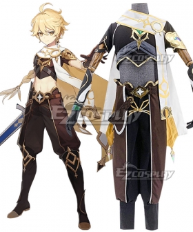 Genshin Impact Player Male Traveler Aether Cosplay Costume