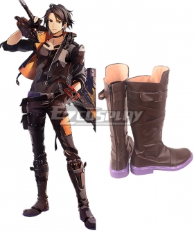 God Eater 3 Hugo Pennyworth Brown Shoes Cosplay Boots