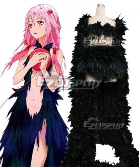 Guilty Crown Inori Yuzuriha Black Feather Cosplay Costume
