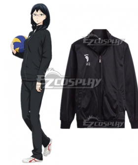 Haikyu!! Cosplay Volleyball Juvenile Black Sportswear Uniform Costume - Only Coat