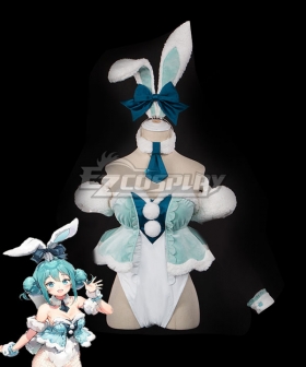 Vocaloid Hatsune Miku White Bunny Girl White Rabbit Cosplay Costume