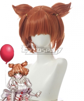 IT Chapter Two Female Pennywise Orange Red Cosplay Wig