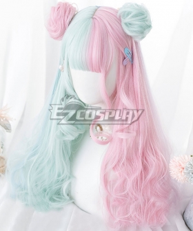 Japan Harajuku Lolita Series Carousel Pink Green Cosplay Wig