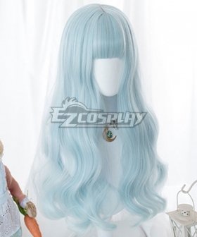 Japan Harajuku Lolita Series Light Blue Curly Cosplay Wig