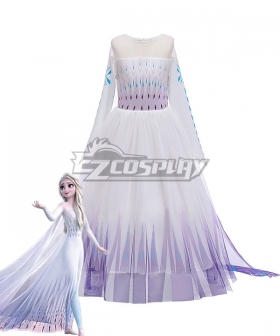 Kids Child Size Disney Frozen 2 Elsa Dress Cosplay Costume
