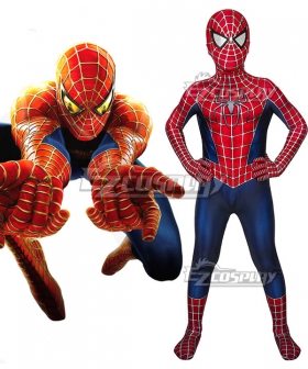 Kids Marvel Movie Spider-Man 2 Tobey Maguire Jumpsuit Cosplay Costume