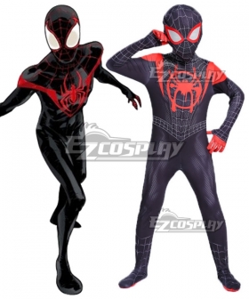 Kids Spiderman Marvel Spider-Man: Into The Spider-Verse Miles Morales Cosplay Costume
