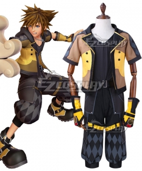 Kingdom Hearts III 3 Sora Perücke Wig Cosplay Kostüme Costume Braun Brown Neu 