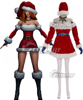 League of Legends LOL Candy Cane Miss Fortune Christmas Cosplay Costume