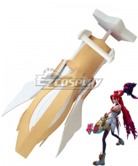 League of Legends Star Guardian Jinx White Cannon Cosplay Weapon Prop