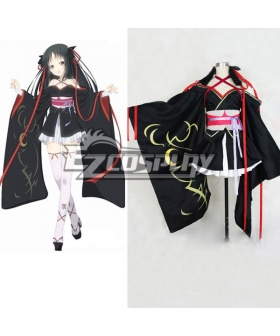 Lolita Black Mixed Pink Machine-Doll wa Kizutsukanai Yaya Women Cosplay Costume