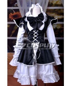 Maid Black Lolita Dress Cosplay Costume