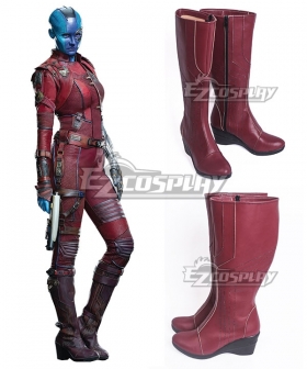 Marvel Comics Guardians Of The Galaxy Nebula Red Shoes Cosplay Boots