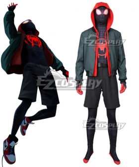 Marvel Spiderman Spider-Man: Into The Spider-Verse Miles Morales Set Cosplay Costume