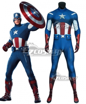 Marvel The Avengers Captain America Zentai Jumpsuit Cosplay Costume