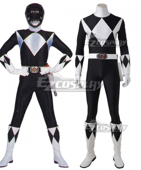 Mighty Morphin Power Rangers Black Ranger Cosplay Costume - Without Boots