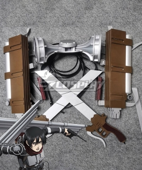 Attack On Titan Final Season Mikasa Ackerman Maneuver Gear Cosplay Weapon Prop