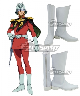 Mobile Suit Gundam: The Origin Char Aznable White Shoes Cosplay Boots